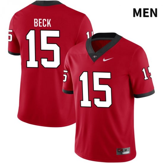 Men's Georgia Bulldogs NCAA #15 Carson Beck Nike Stitched Red NIL 2022 Authentic College Football Jersey OUV6454MU